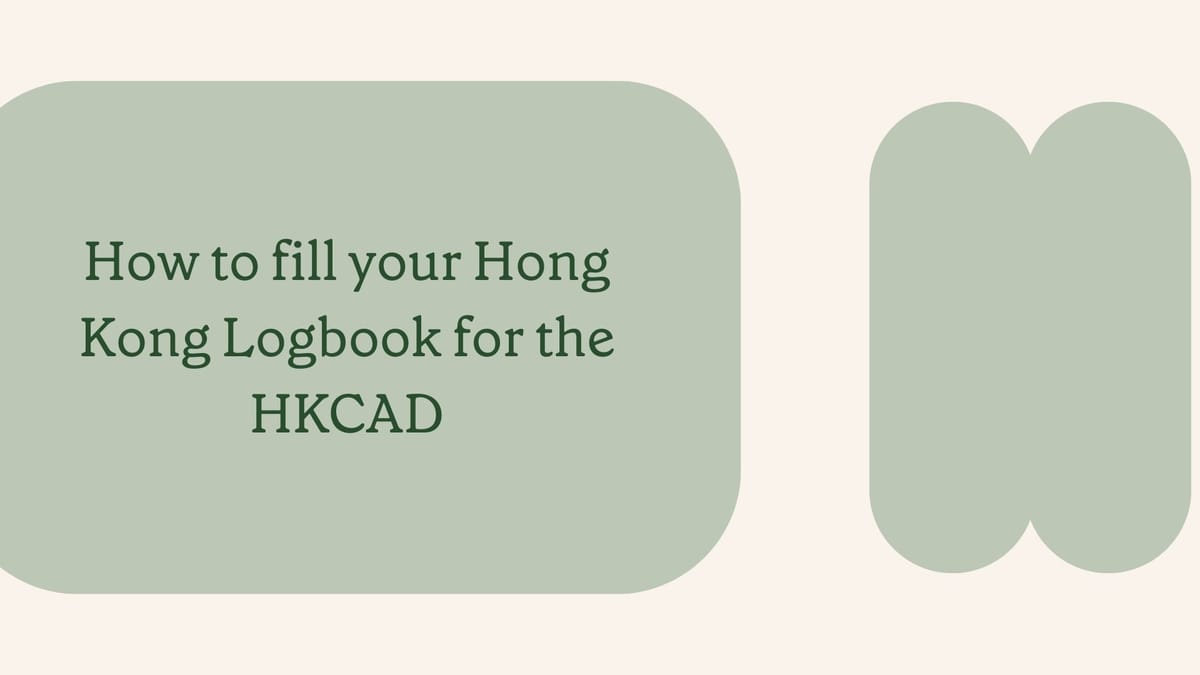 How to Fill in the Hong Kong CAD Logbook (CAD 407): A Complete Guide for Airline Pilots